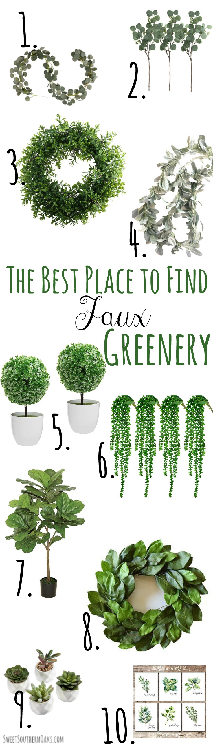 The Best Place to Find Faux Greenery - Sweet Southern Oaks